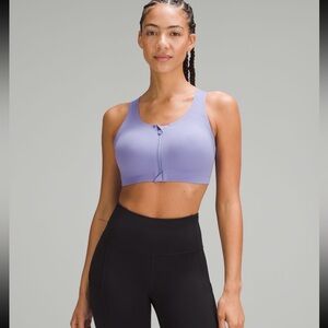 Lululemon - Dusty Rose Sports Bra- Enlite Bra-Zip Front Cross Back - 32DD